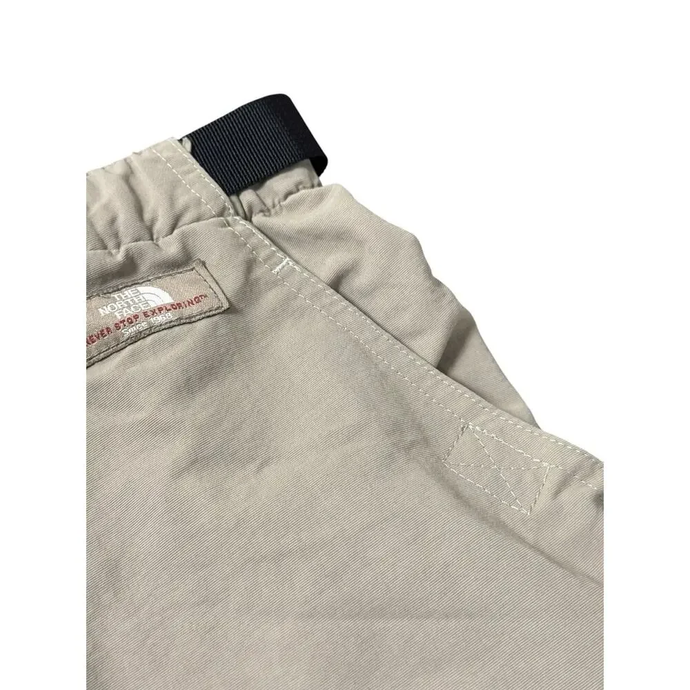 The North Face Men's S Beige Nylon Belted Cargo Shorts Gorpcore Hiking Camping